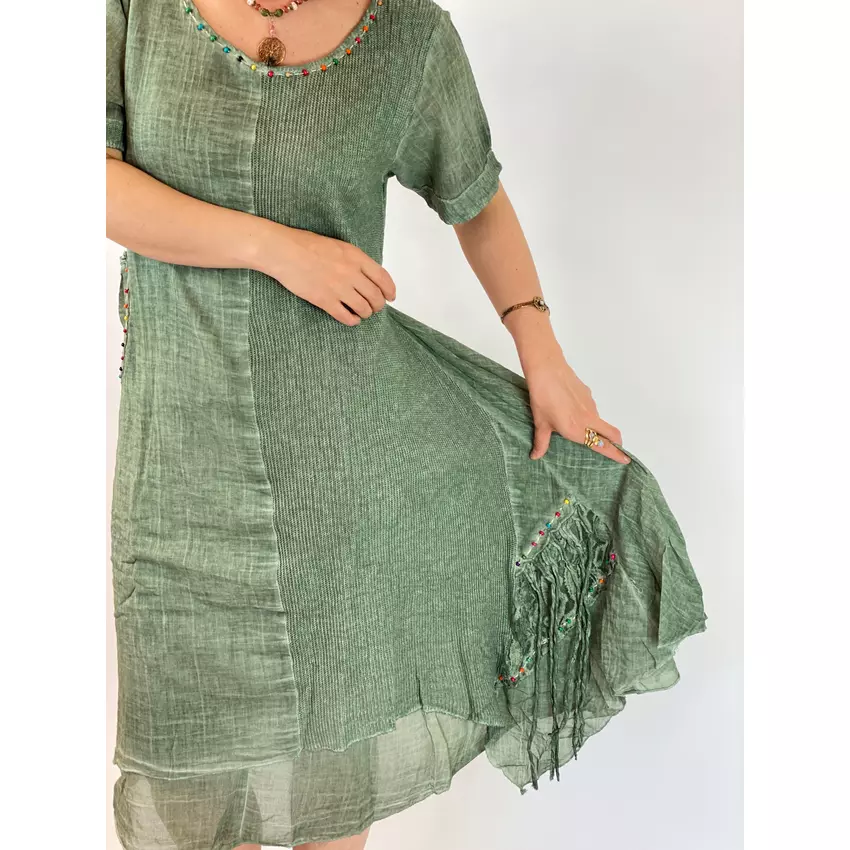 Török pamut ruha - pasztell zöld